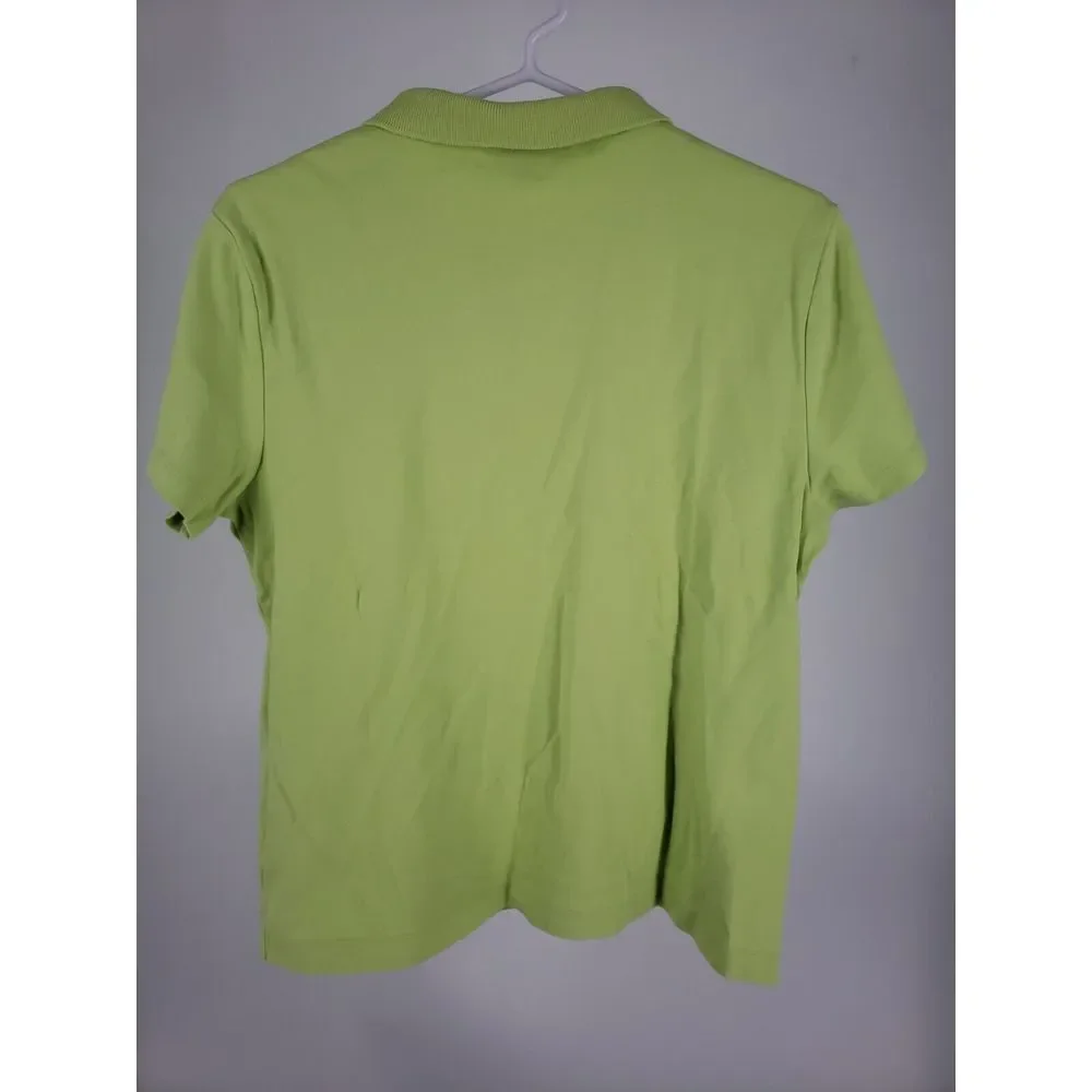 Lands End Kids Green Polo Size Medium (10-12) Soft Quality‎ Fabric